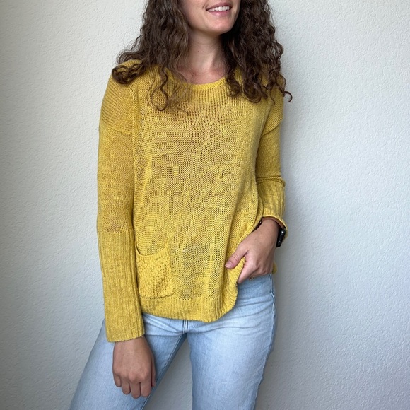 SOLD Anthropologie Sparrow Yellow Knit Sweater - Picture 8 of 8